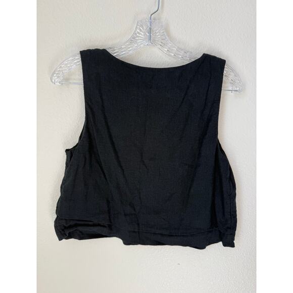 Abercrombie & Fitch Linen Square Neck Tank Top Size Medium - Picture 4 of 4